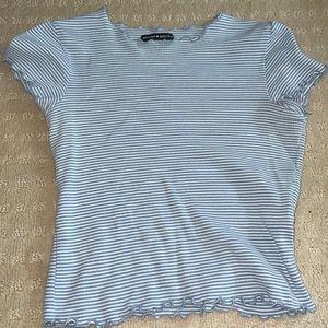 Barely worn, blue and white stripped brandy Melville crop top.